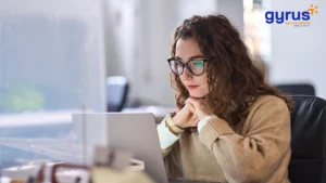AI in corporate training with person viewing a course